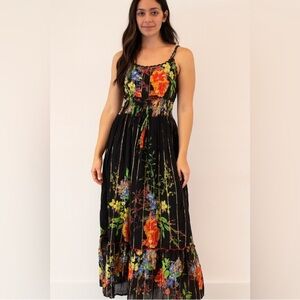 Floral Black Maxi Dress